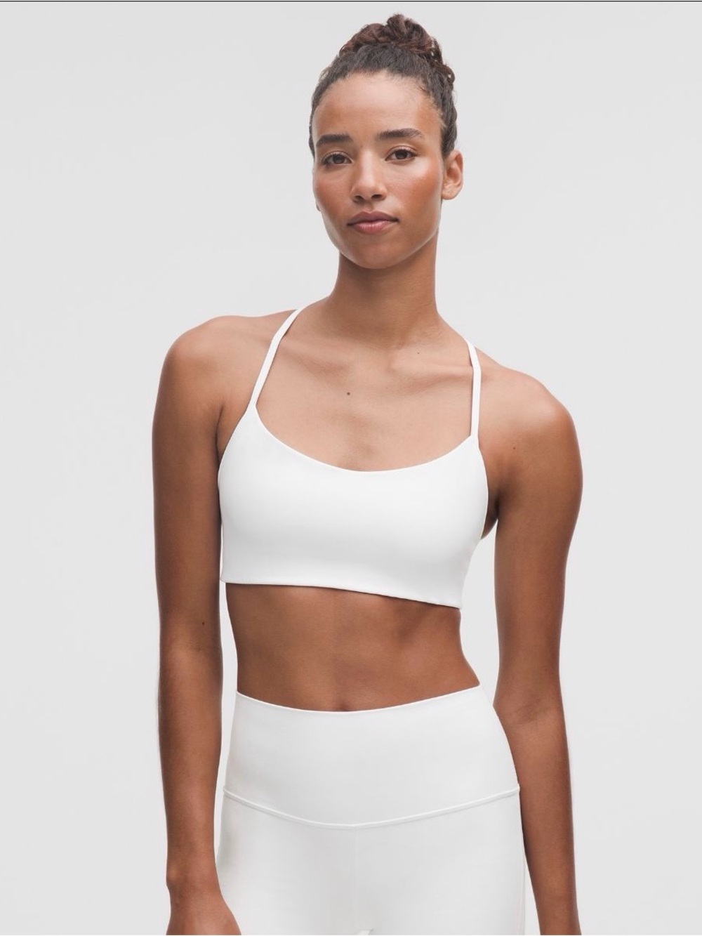Lululemon Flow Y Sports Bra in White